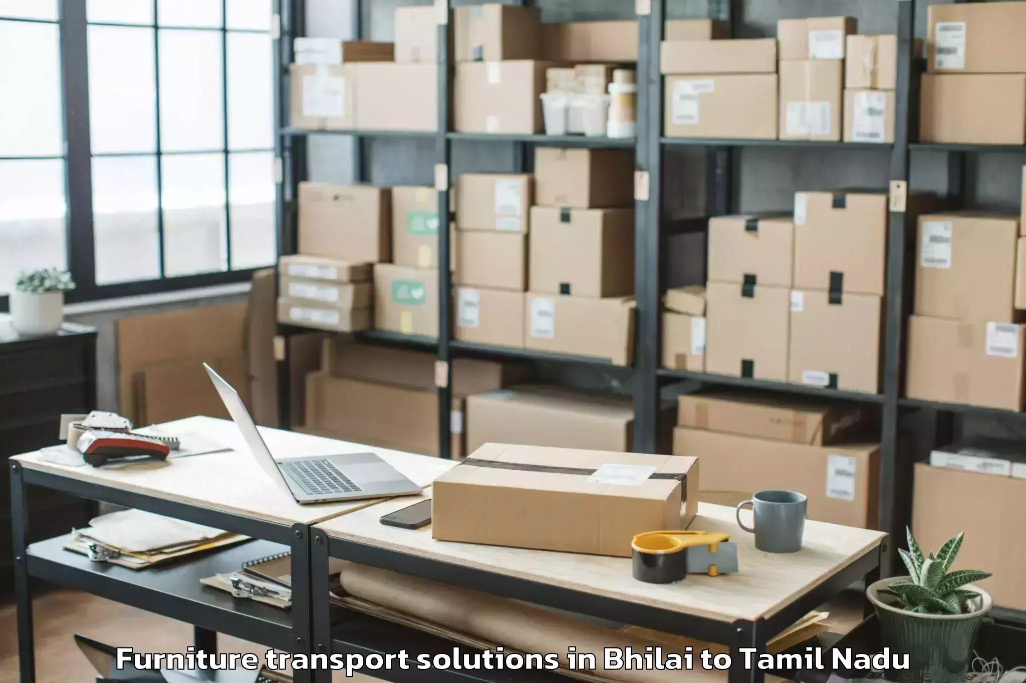 Get Bhilai to Chennai Marina Mall Furniture Transport Solutions